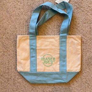 Blue and Cream Tote Bag